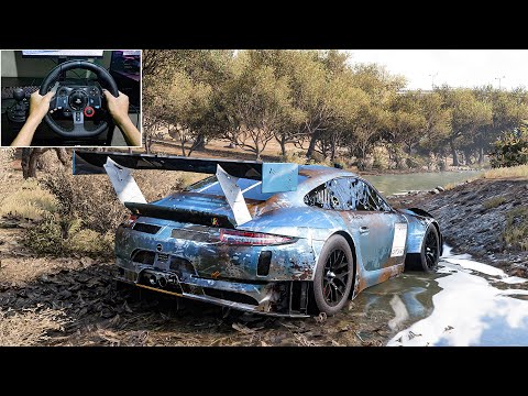 Rebuilding Porsche 911 GT3 R Forza Horizon 5 Logitech G29 Stering Wheel Gameplay