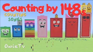 Counting by 148s Song | Minecraft Number Blocks Counting Songs| Math and Number Song for Kids