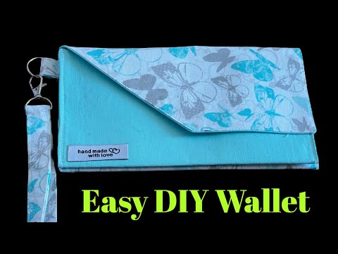 How To Sew A Simple Wallet Without A Zipper/ New Wallet Sewing Tutorial/Brilliant Sewing Project