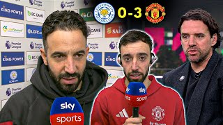 Leicester vs Man United 0-3 🔥 Amorim, Bruno & Hojlund Interview 😀 Reaction and Analysis