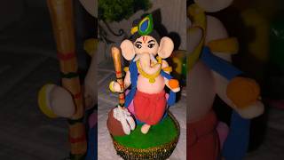 Ganapati ji idol making with clay Eco friendly Ganesh making 🙏🏻 Ganapati Bappa morya #craft #shorts