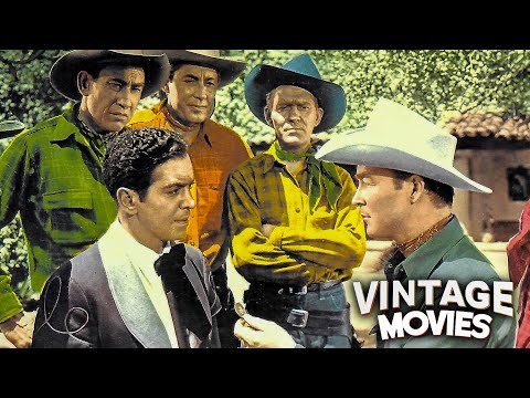 Roy Rogers and Donna Martell Western Action Movie | Black and White | Vintage Movies