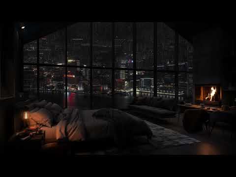 Insomnia Symptoms? Try Rain Sounds in a Cozy Room with Fireplace