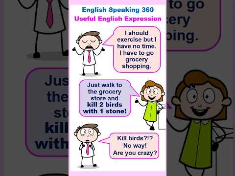 Kill 2 Birds with 1 Stone / Useful ENGLISH Expressions Phrases and Idioms part 7  #shorts