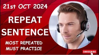 PTE Repeat Sentence Mock Test | Most Repeated | Must Practice