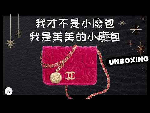 【UNBOXING】Rare CHANEL Super Mini Bag / Pink Velvet Camellia Purse With Chain Review | Rather Rosy