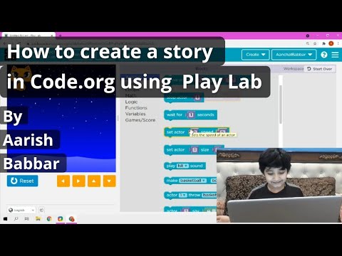 How to create a story in code.org using play lab| Hour of code