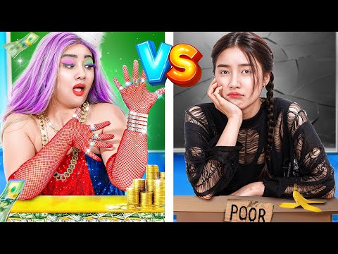 Rich Girl Vs Poor Girl At School! Hot Boy Fell In Love With Poor Girl