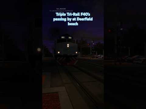 Triple Tri-Rail F40's passing by at Deerfield beach