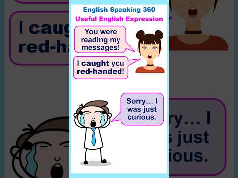 CAUGHT RED-HANDED  English Expressions, Phrases, and Idioms Part 13  #shorts #usefulenglish