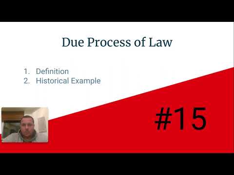 EOC Review: Due Process of Law