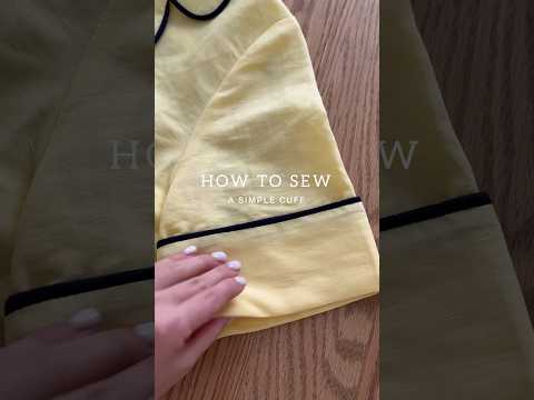 How to sew a simple cuff ✨#sewinglessons #sewingforbeginners #sewingtutorial #sewingideas