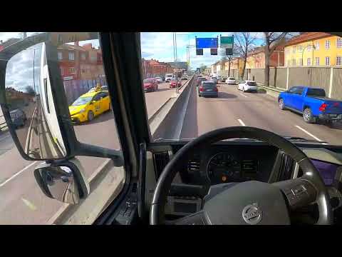 Chill Truck Vlog thru Stockholm City traffic, to Täby/Arninge 🔴Livestream, Trailer driving