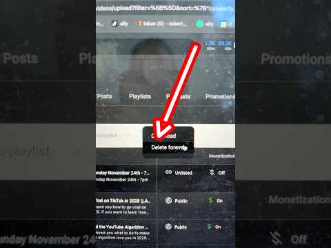 How To Delete Videos on YouTube (2025 Update) #shorts