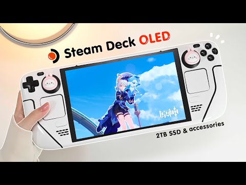 🧡 NEW Steam Deck OLED unboxing | 2TB SSD  | Windows dual boot | genshin | accessories