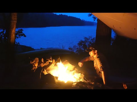 Camping in Thunderstorm with a Leaking Tent | Catch and Cook