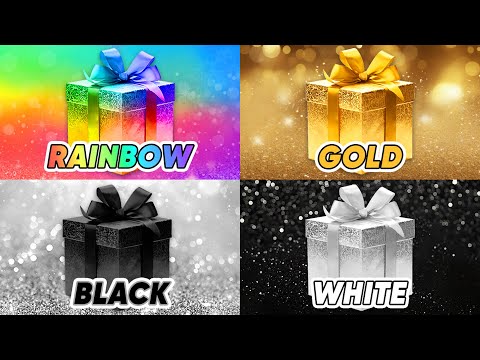 Choose Your Gift! 🎁 Rainbow, Gold, Black or White 🌈⭐️🖤🤍 Quiz Kingdom