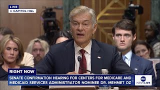 LIVE: Senate confirmation hearing for Dr. Oz, Trump's nominee to lead Medicaid and Medicare