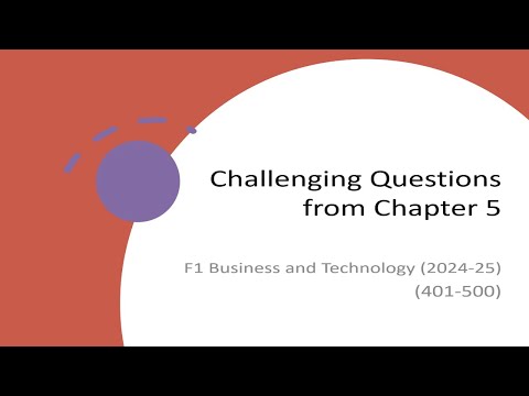 ACCA F1(Business and Technology) Key Questions with answers based on Kaplan Materials  from 401to500