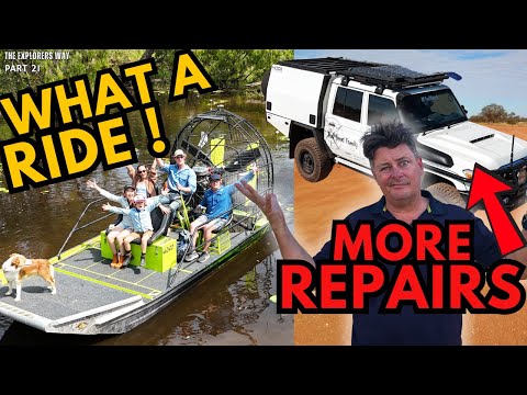 Wild Airboat Adventure Through Croc Country + Landcruiser 79 Handbrake FAILS!