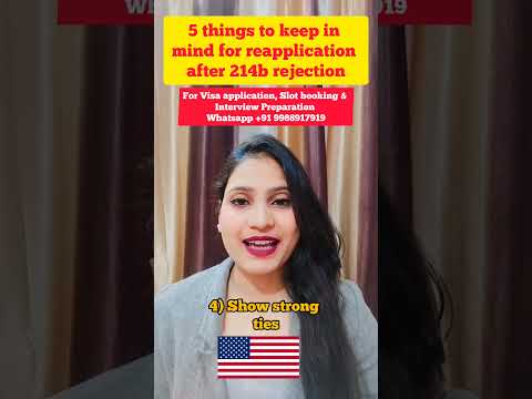 5 things to keep in mind for reapplication after 214b rejection? 🇺🇲 | US Visa rejection reasons #us