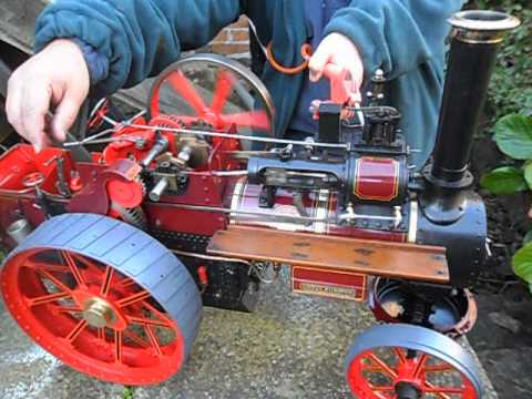 Live Steam 1 1/2" Allchin traction engine run on air