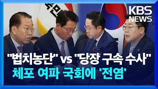 윤 대통령 체포 여파 정치권도 이어져…국민의힘 "법치농단" 민주당 "당장 구속 수사" / KBS  2025.01.16.