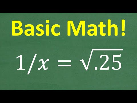 Solve 1/x = √0.25 | Don’t Get Tricked by Decimals & Square Roots!