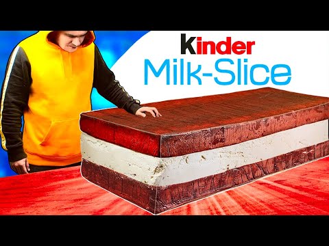 I Made A Giant 460-Pound Kinder Milk-Slice