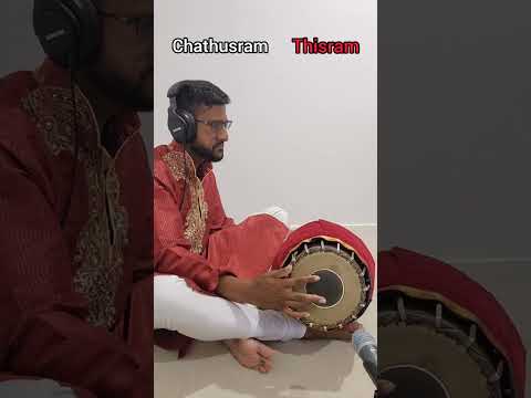 Adhi Thaalam Thisra Nadai Transition Korvai #mridangam #korvai #aditalam