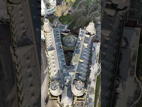 Drone footage of the Grand Hotel Scarborough #grandhotel  #shortsvideo #scarboroughbeach