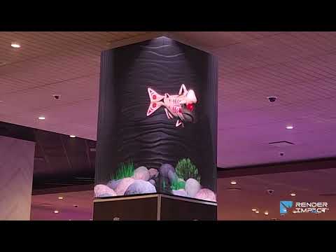 LED Column Wrap Display Content for Muckleshoot Casino