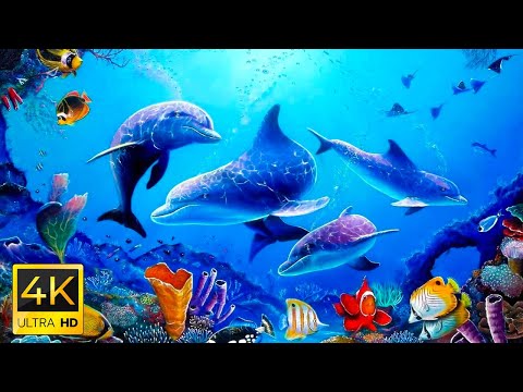 Aquarium 4K VIDEO ULTRA HD 🐠 Sea Animals With Relaxing Music - Rare & Colorful Sea Life Video #5