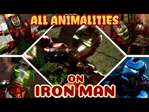 All Animalities Performed on Iron Man Mod - Mortal Kombat 1