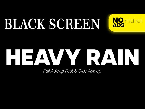 🌧️ Struggling to Sleep? HEAVY RAIN Sounds for 10 Hours | Black Screen Deep Sleep Solution 💤