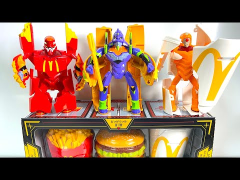 McDonalds × EVANGELION Value Set Figure "unboxing" Japanese toys