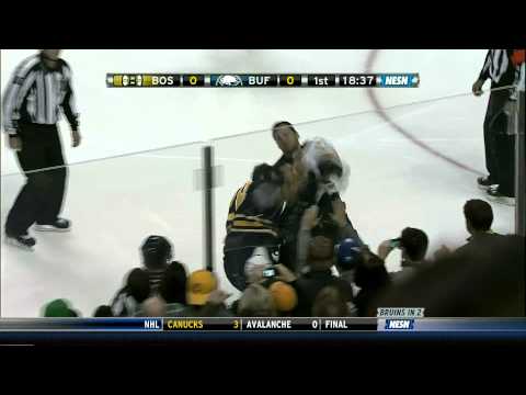 Milan Lucic vs. Paul Gaustad 11/23/2011 (1080p)