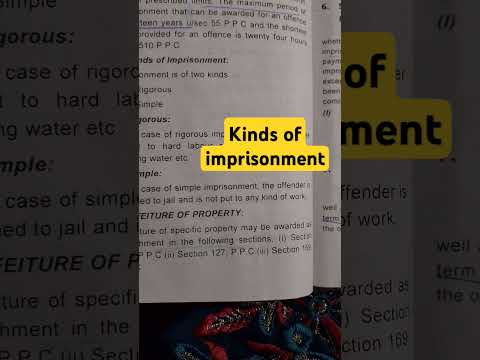 What is rigorous and simple imprisonment? #ppc #ytshorts