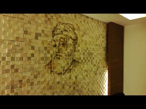 Jamsetji Tata portrait on stone wall by Art Ellipse Gallery