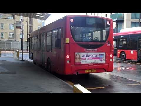 Enviro 200 ExMetrobus, Go Ahead London Central 744 YX13AFO on Route 225 at Canada Water Bus Station