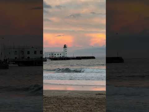 Scarborough seafront #lighthouse  #shortsvideo  #sea