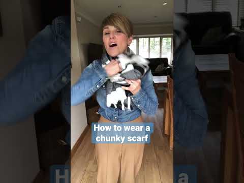 A quick easy way to wear a chunky scarf.