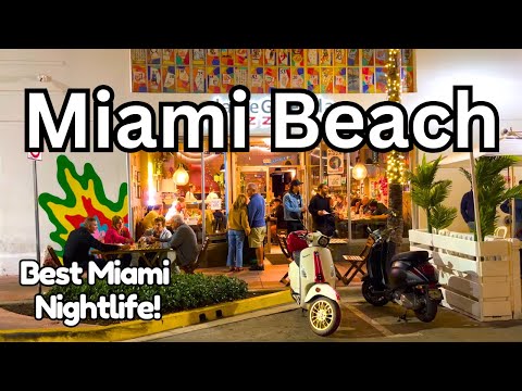 Walking SOUTH BEACH Española Way Miami at Night! | 2025 Miami Florida