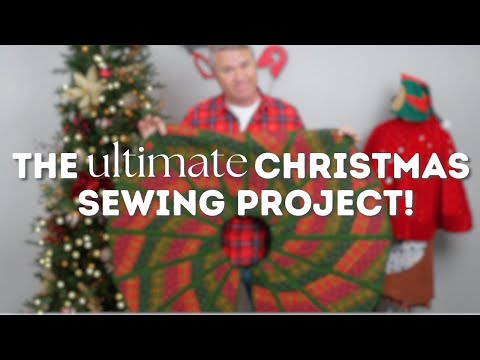 How to Sew a Christmas Tree Skirt | quilt-as-you-go method