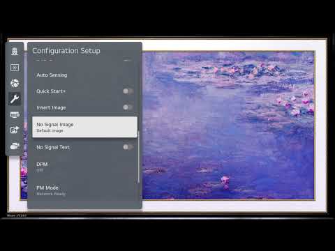 How  to hide artwork and text message on LG commercial TV