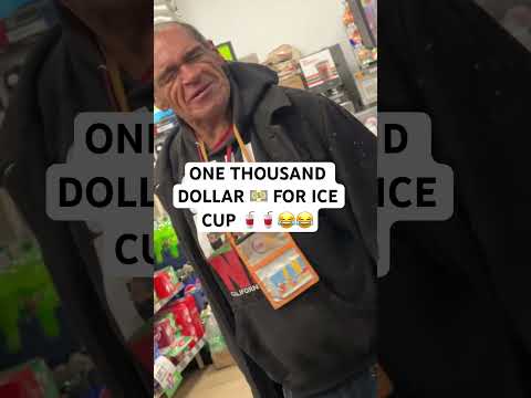 ONE THOUSAND DOLLAR FOR ICE CUP 🥤🥤💵💵🤯🤯🇺🇸🇺🇸 #dollar #funny #california #shorts