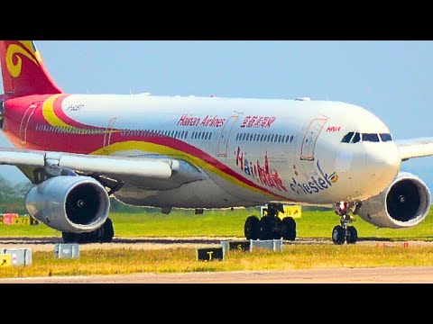 32 minutes of PURE planes at Manchester | A380, A350, A330, 737 MAX