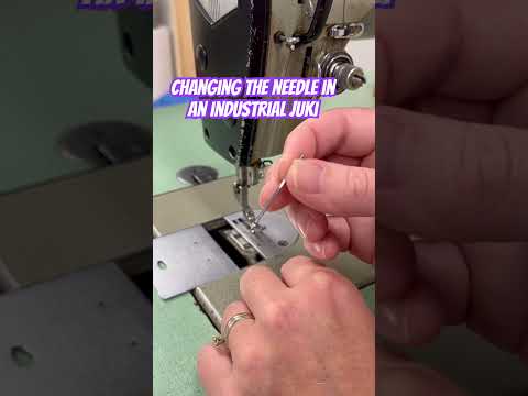 How to change the needle in an industrial juki sewing machine #sewing #sewinghacks