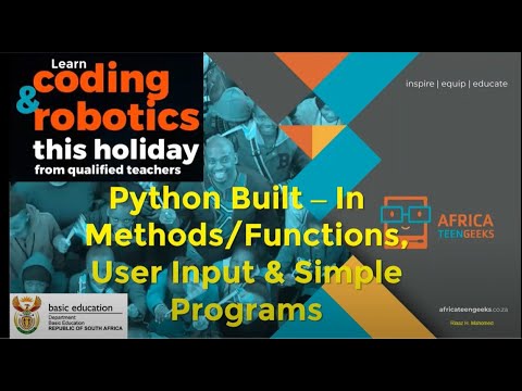 Grade 8 Coding | Lesson 19 | Python User Input Functions