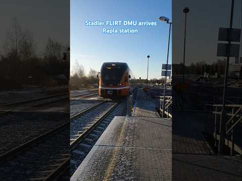 Stadler FLIRT DMU arrives Rapla station